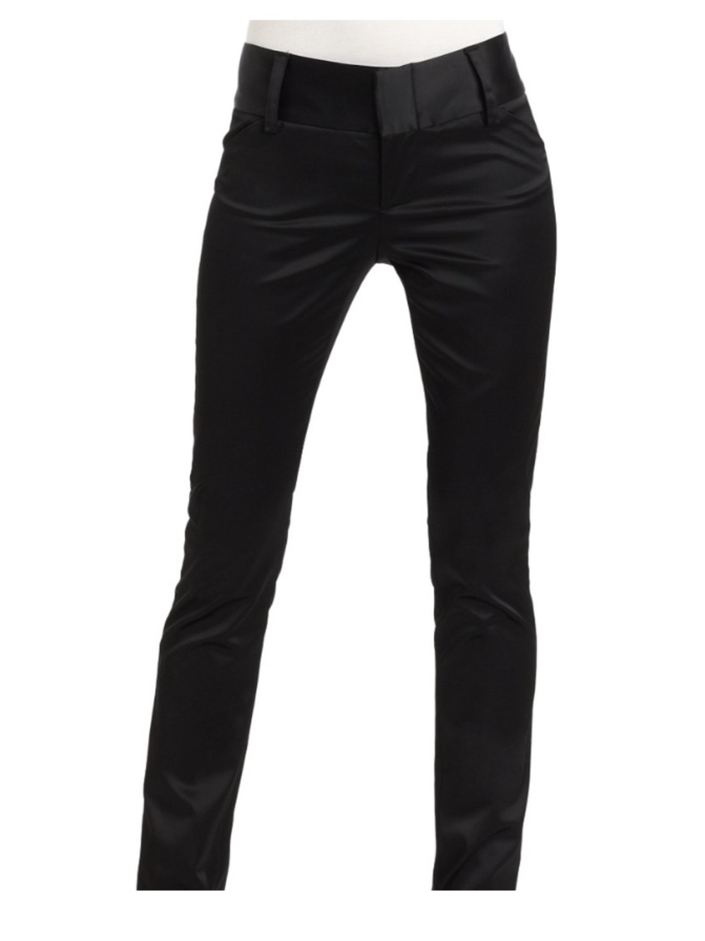 Alice + Olivia black satin pants